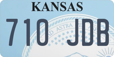 KS license plate 710JDB