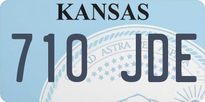 KS license plate 710JDE