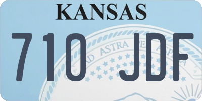 KS license plate 710JDF