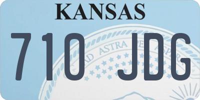 KS license plate 710JDG