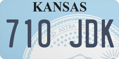 KS license plate 710JDK