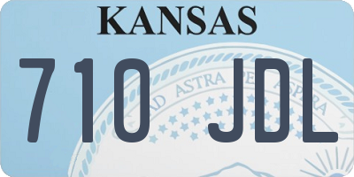 KS license plate 710JDL