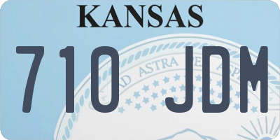 KS license plate 710JDM