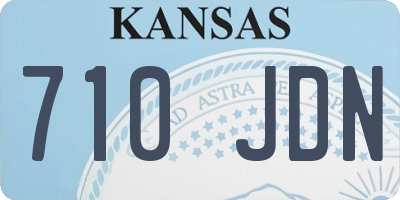 KS license plate 710JDN