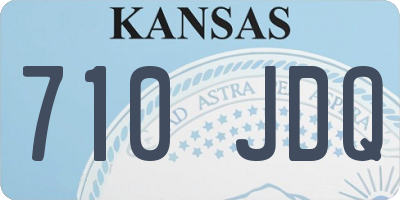 KS license plate 710JDQ