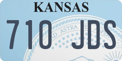 KS license plate 710JDS