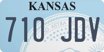 KS license plate 710JDV