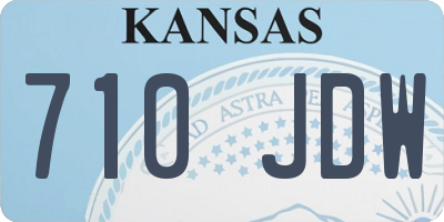 KS license plate 710JDW