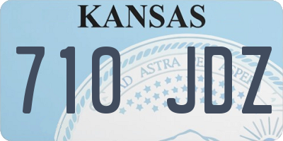 KS license plate 710JDZ