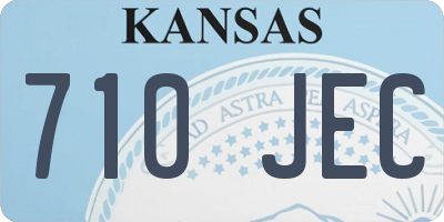 KS license plate 710JEC