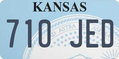 KS license plate 710JED