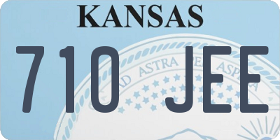 KS license plate 710JEE