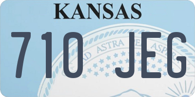 KS license plate 710JEG