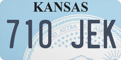 KS license plate 710JEK