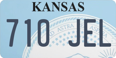 KS license plate 710JEL