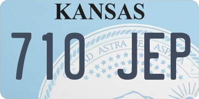 KS license plate 710JEP