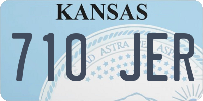 KS license plate 710JER
