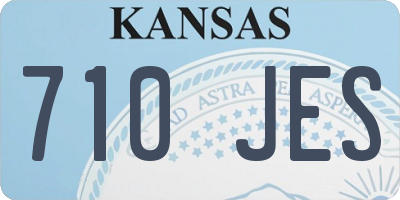 KS license plate 710JES