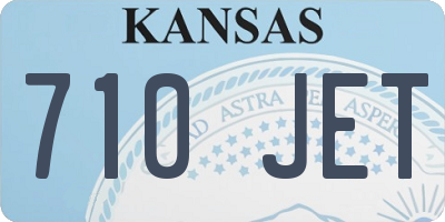KS license plate 710JET