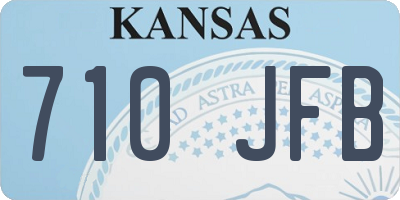 KS license plate 710JFB