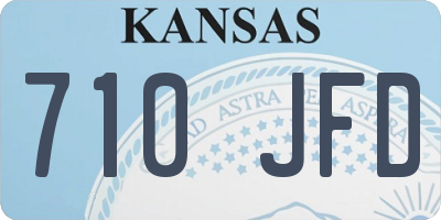 KS license plate 710JFD