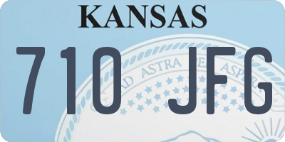 KS license plate 710JFG