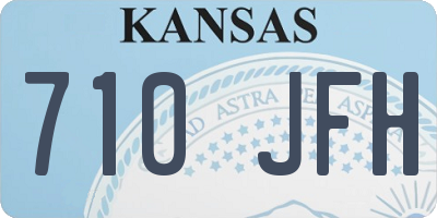 KS license plate 710JFH