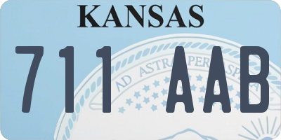 KS license plate 711AAB