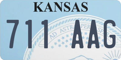 KS license plate 711AAG