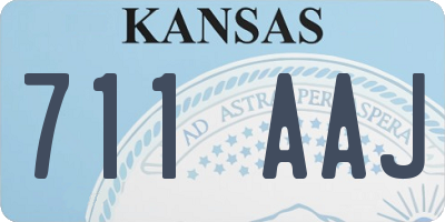 KS license plate 711AAJ