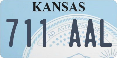 KS license plate 711AAL