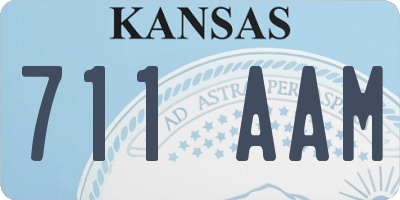 KS license plate 711AAM