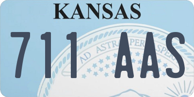 KS license plate 711AAS