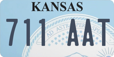 KS license plate 711AAT