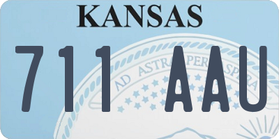 KS license plate 711AAU