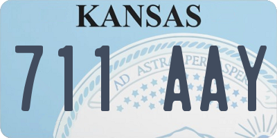 KS license plate 711AAY