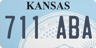 KS license plate 711ABA