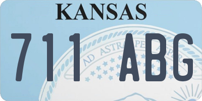 KS license plate 711ABG