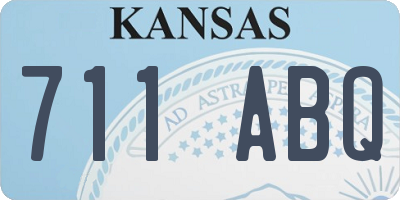 KS license plate 711ABQ