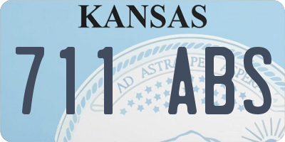 KS license plate 711ABS