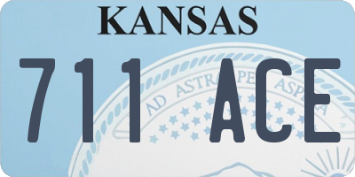 KS license plate 711ACE