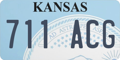 KS license plate 711ACG