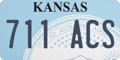 KS license plate 711ACS