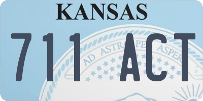 KS license plate 711ACT