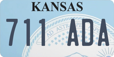 KS license plate 711ADA