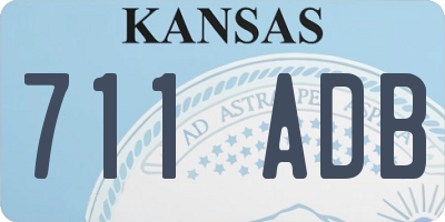 KS license plate 711ADB