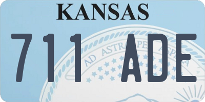 KS license plate 711ADE