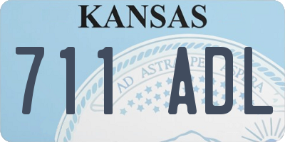 KS license plate 711ADL