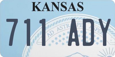 KS license plate 711ADY