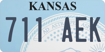 KS license plate 711AEK